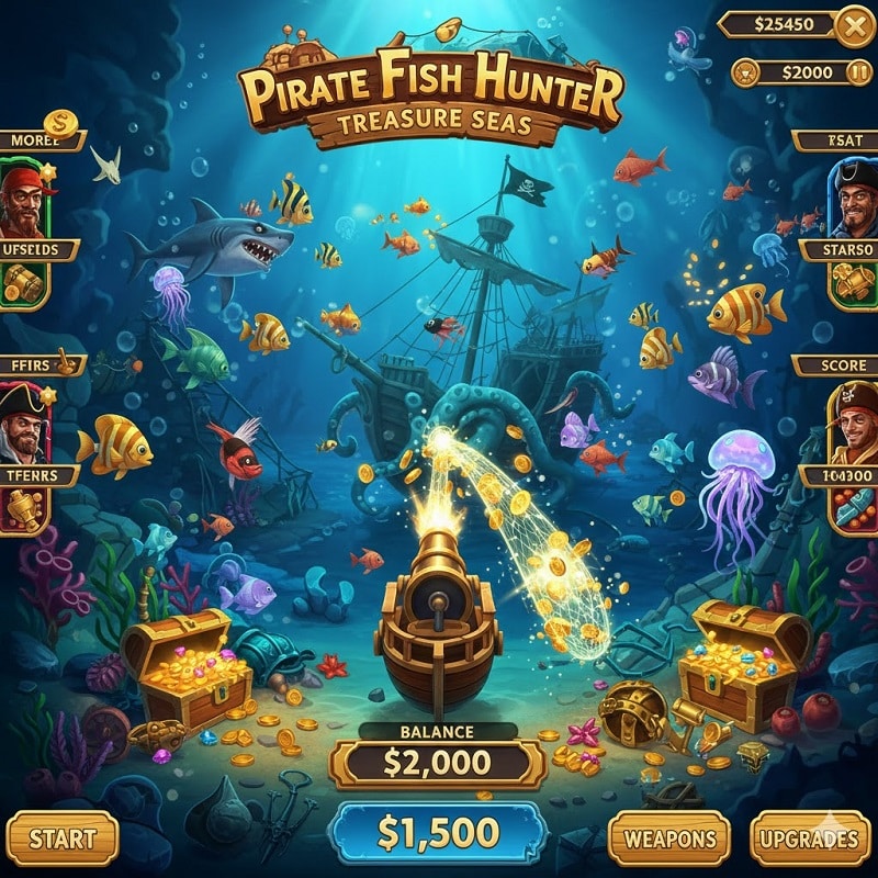 Pirate Fish Hunter Treasure Seas